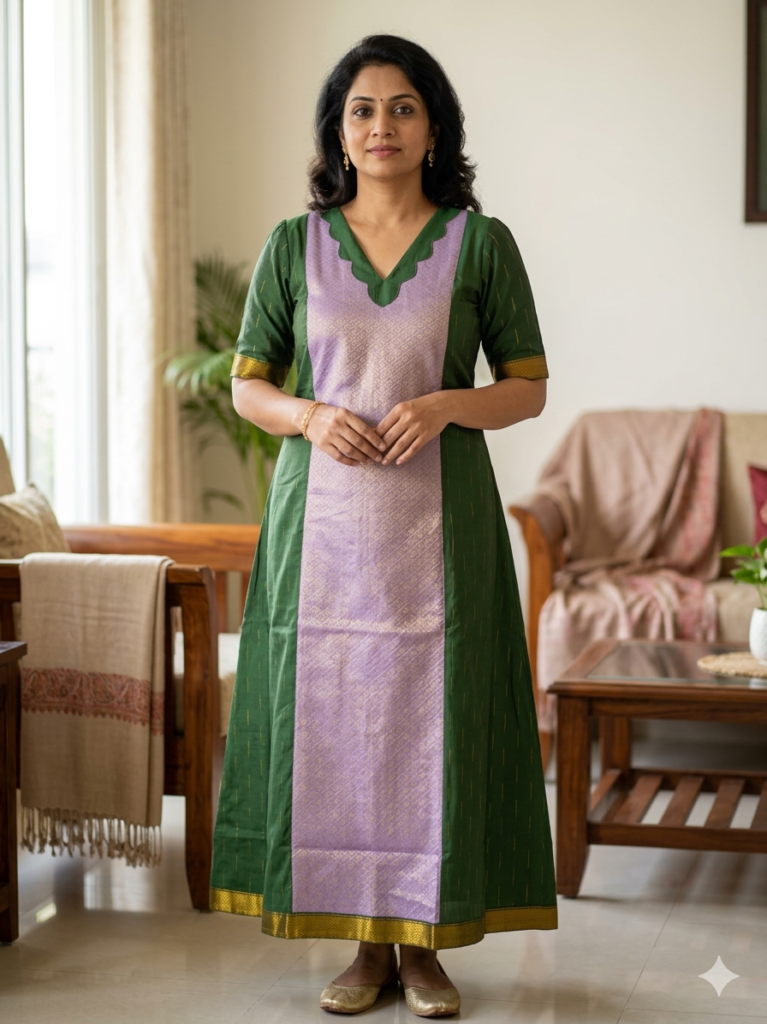 RAW SILK YAKAM A LINE