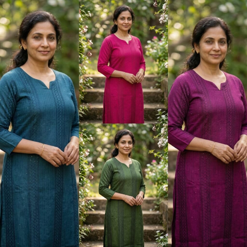 EMBROIDERY WORK SIDE OPEN