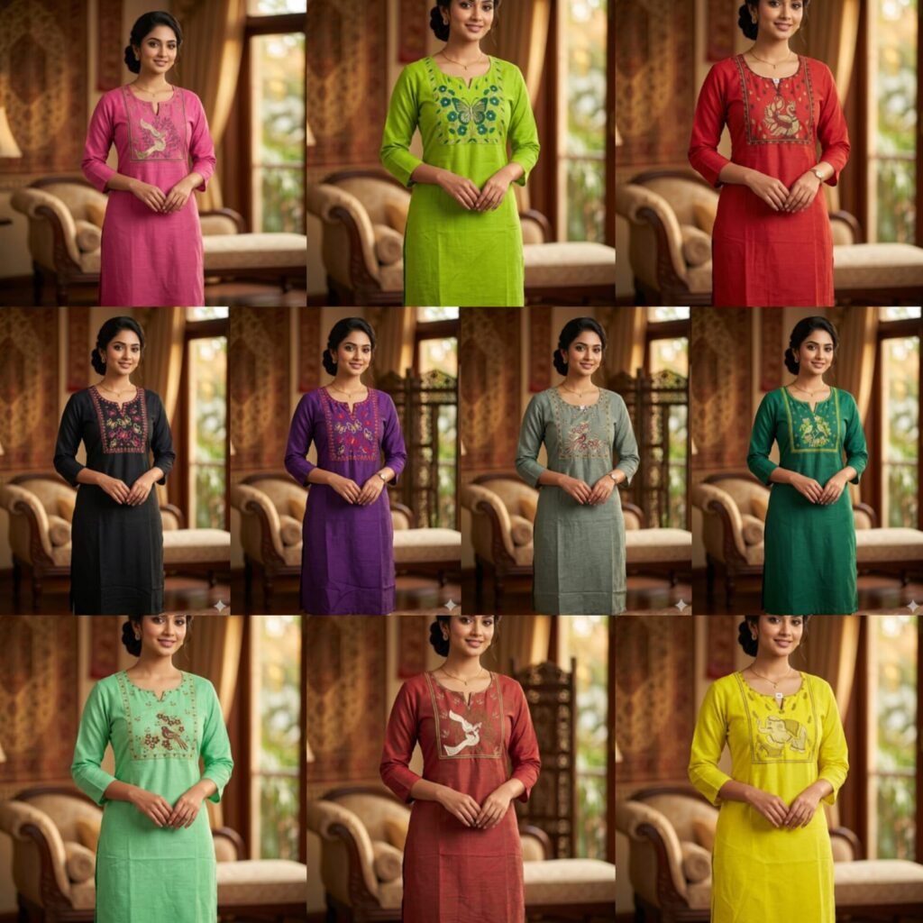 DILKUSH TWO TONE WORK SIDE OPEN