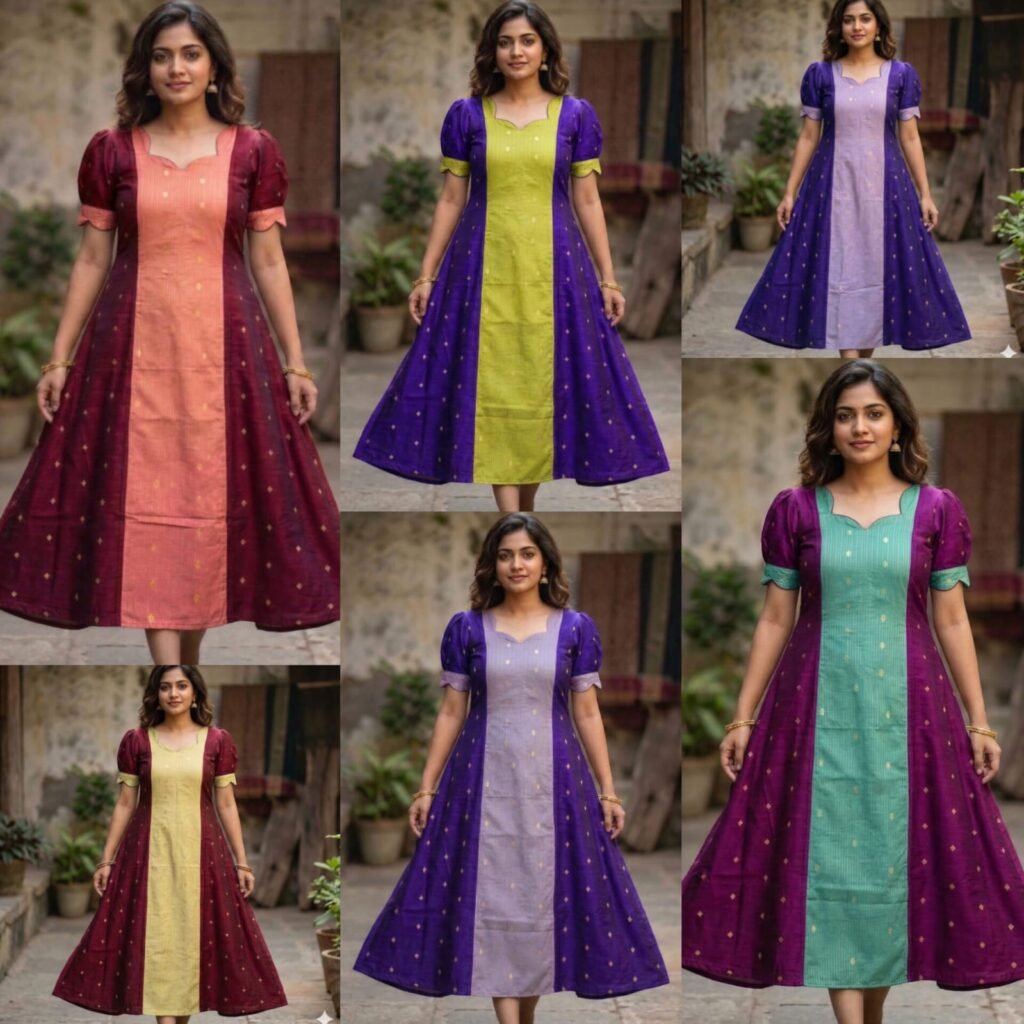 RAW SILK THULASI A-LINE