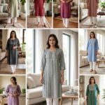 SATIN PATTA EMBROIDERY SIDE OPEN