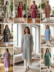 SATIN PATTA EMBROIDERY SIDE OPEN