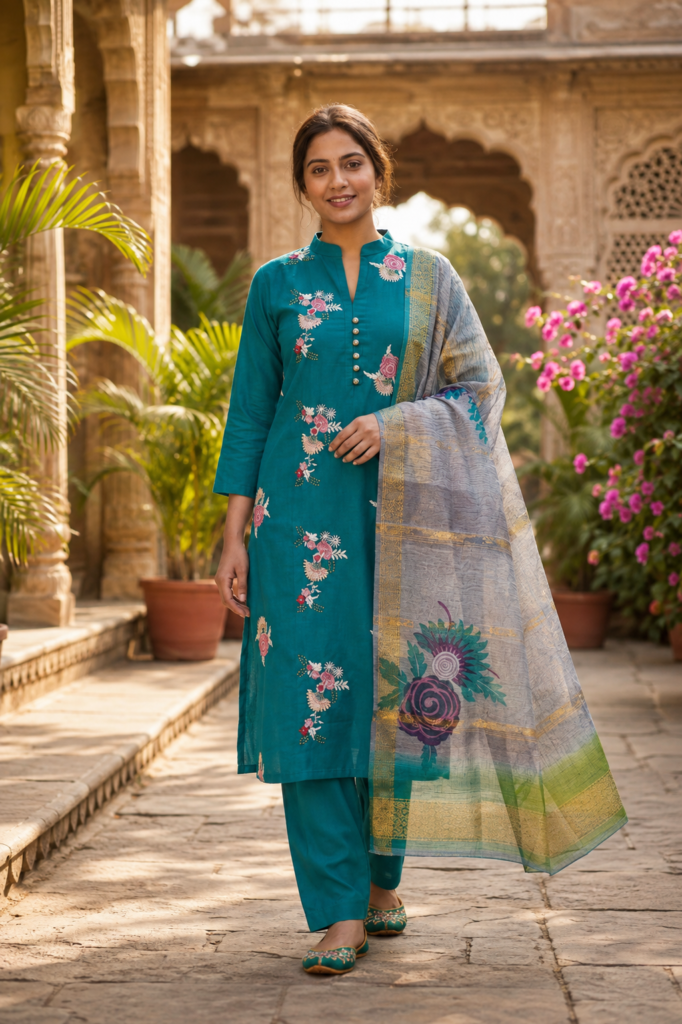 Gadwal Print 3 Piece Set