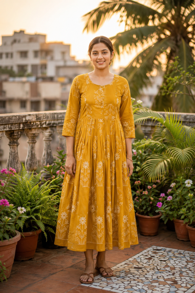 printed cotton dress