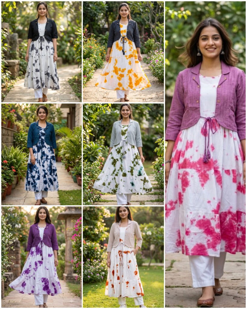 DYE & TIE MAXI OVERCOAT